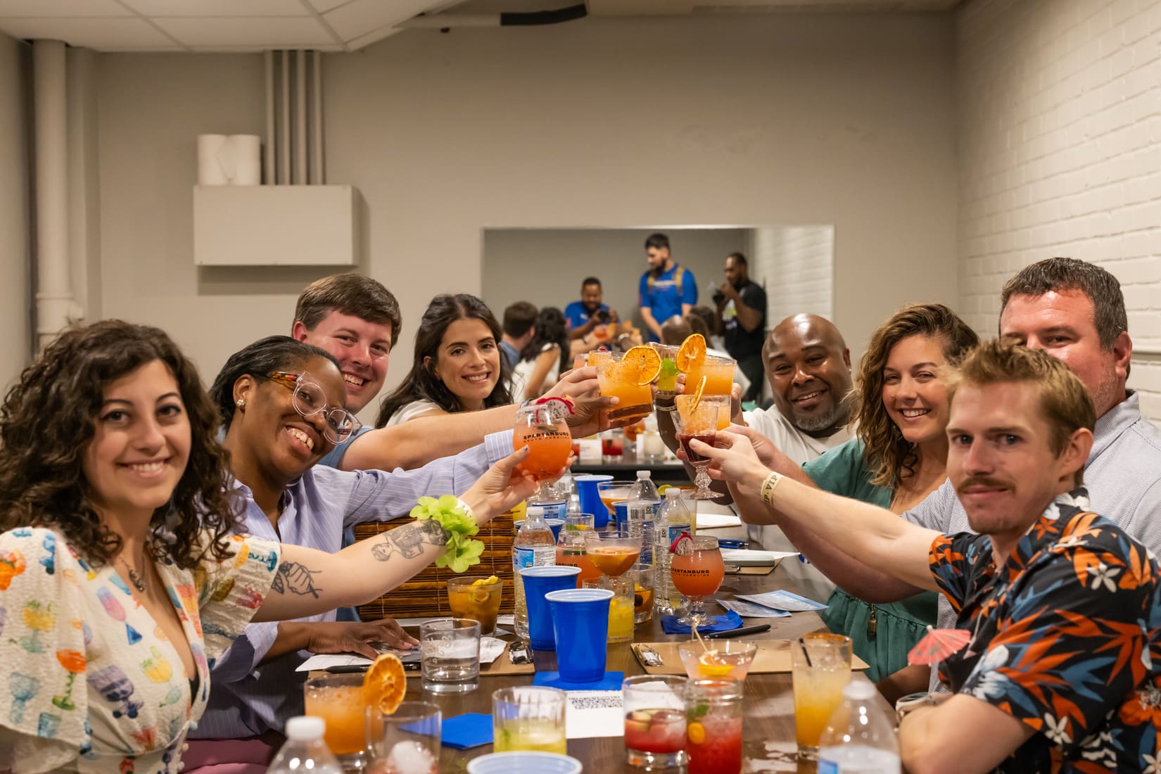 Judges making a toast.